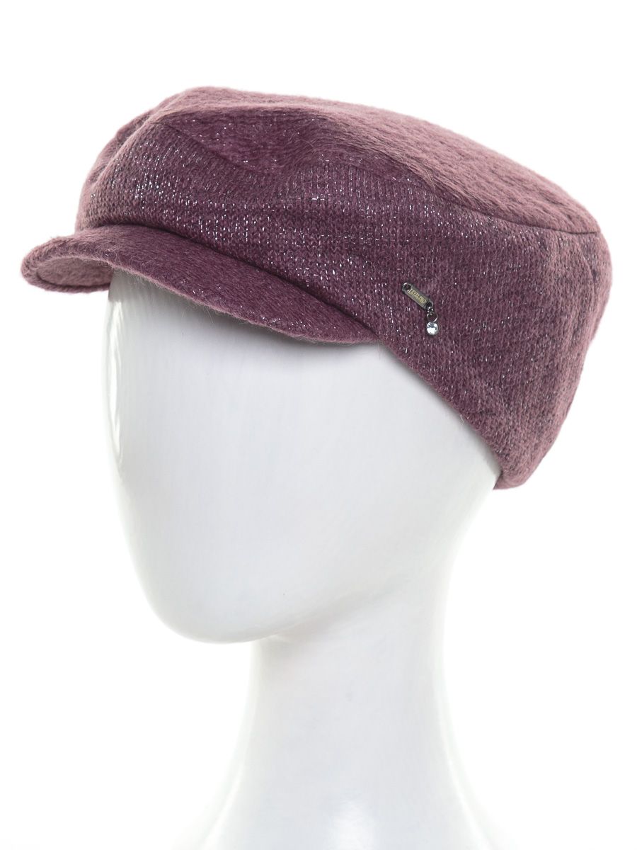 Винтаж кепка шерсть мохер люрекс на тр.п. винный