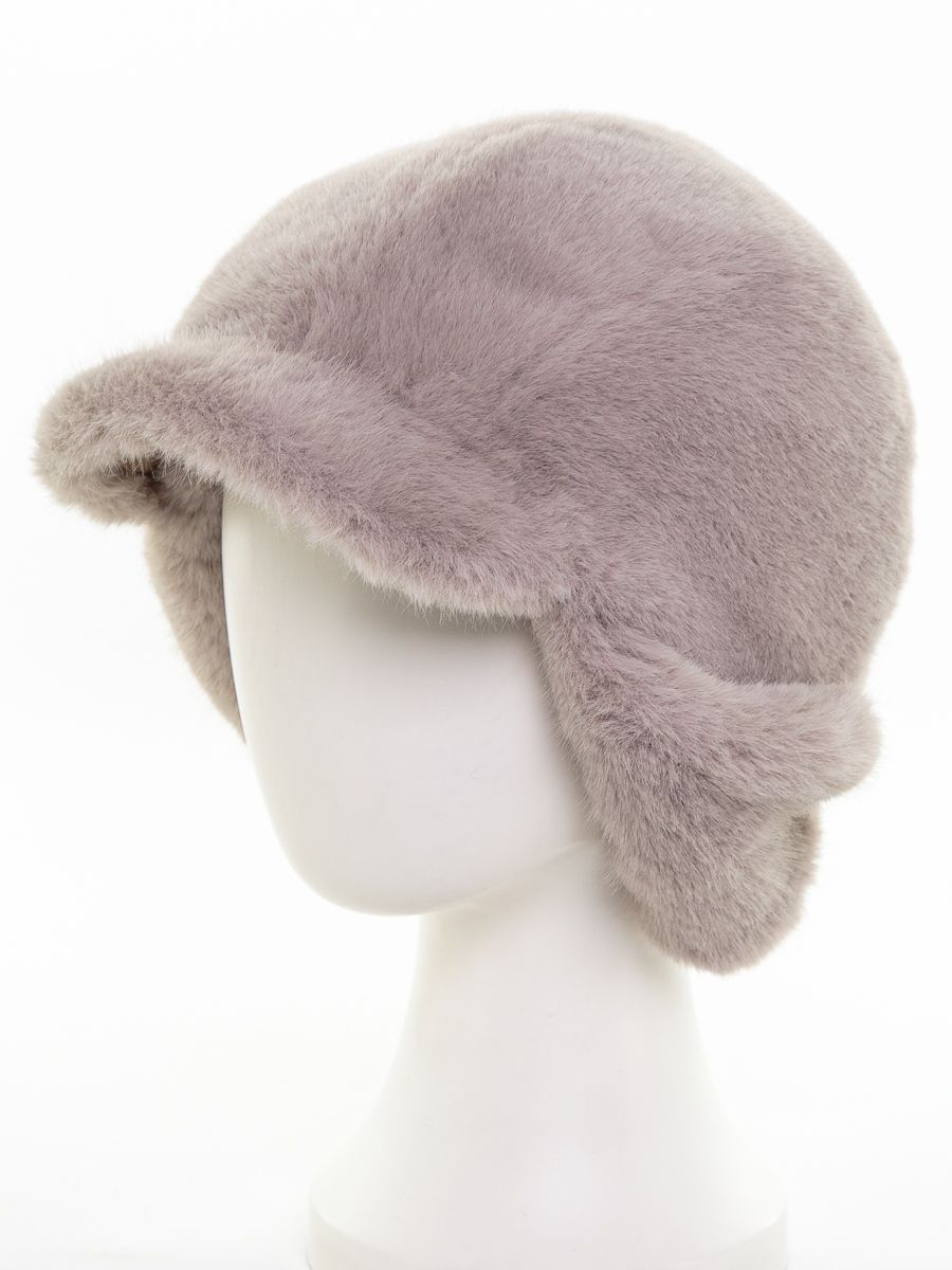 Римма ушанка экомех Ласка на фл.п. пепельный