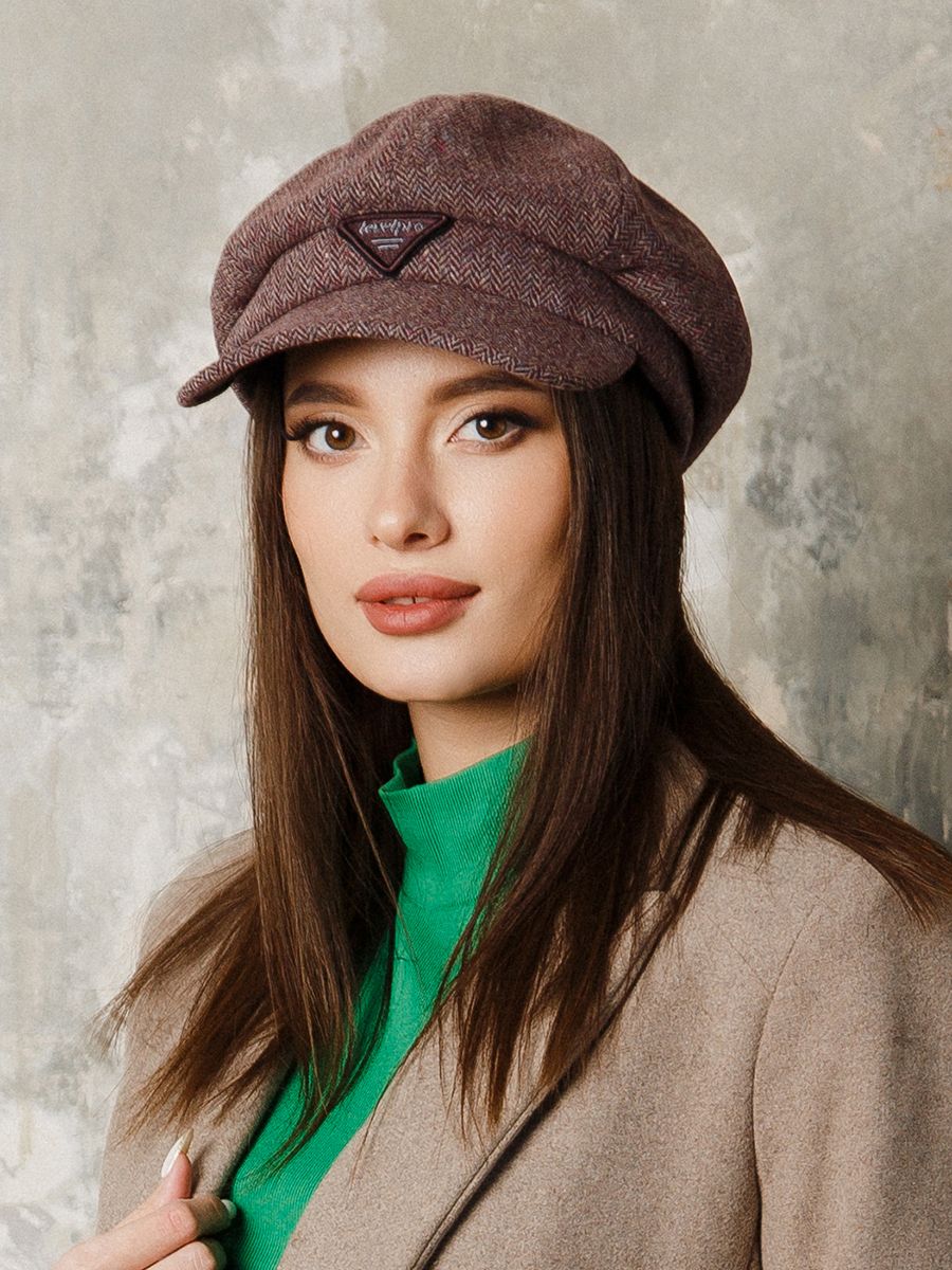 Элен LevelPro шеврон кепка твид елка на тр.п. марсала