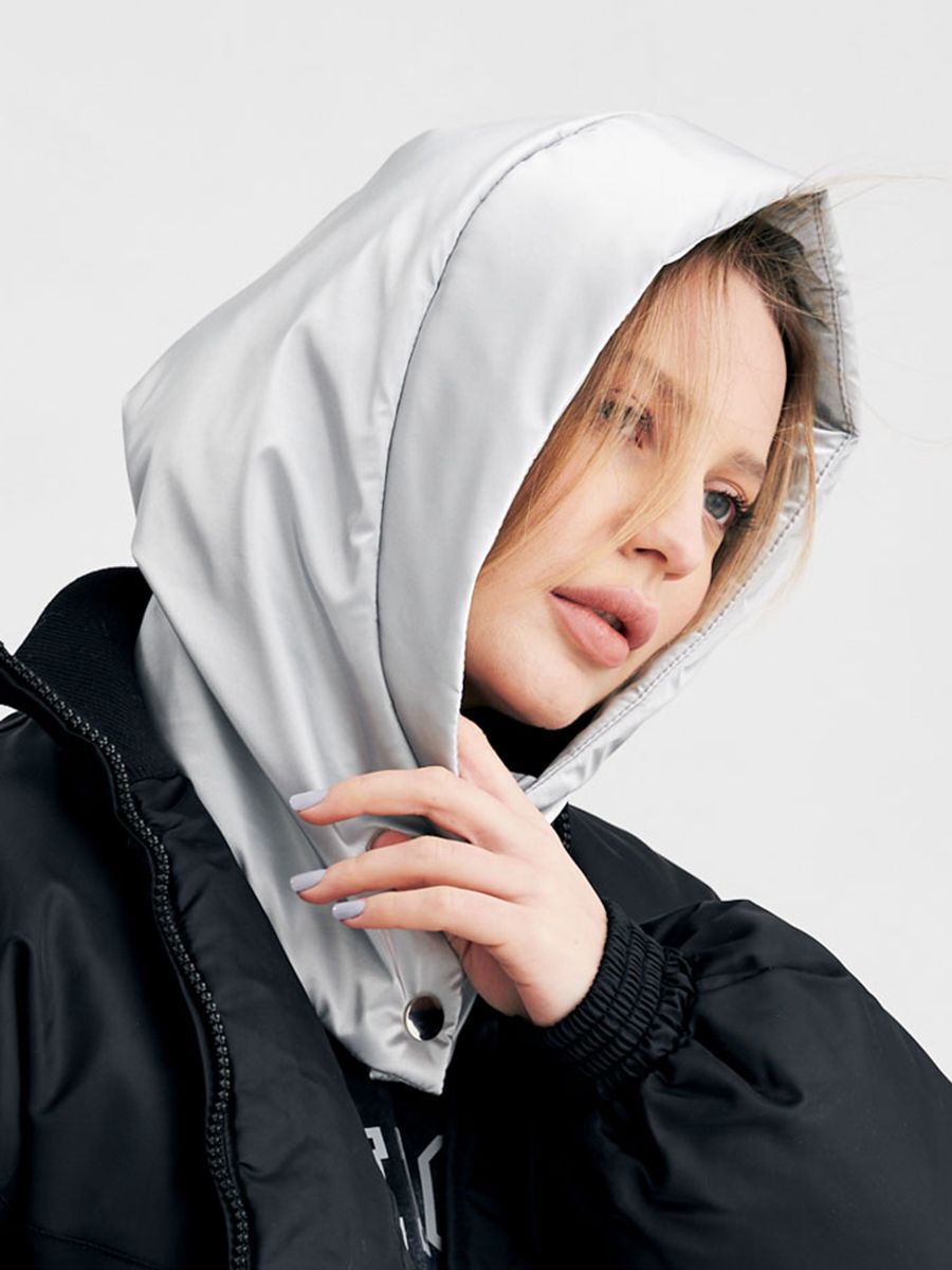Тэрри капюшон плащевка на тр.п. серебро