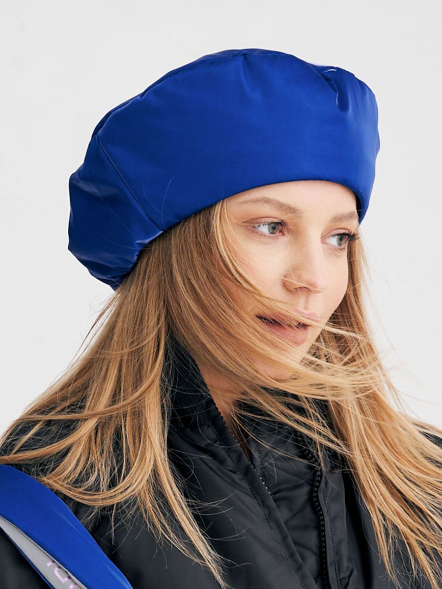 Ирэн берет облегченный плащевка шик на тр.п. васильковый