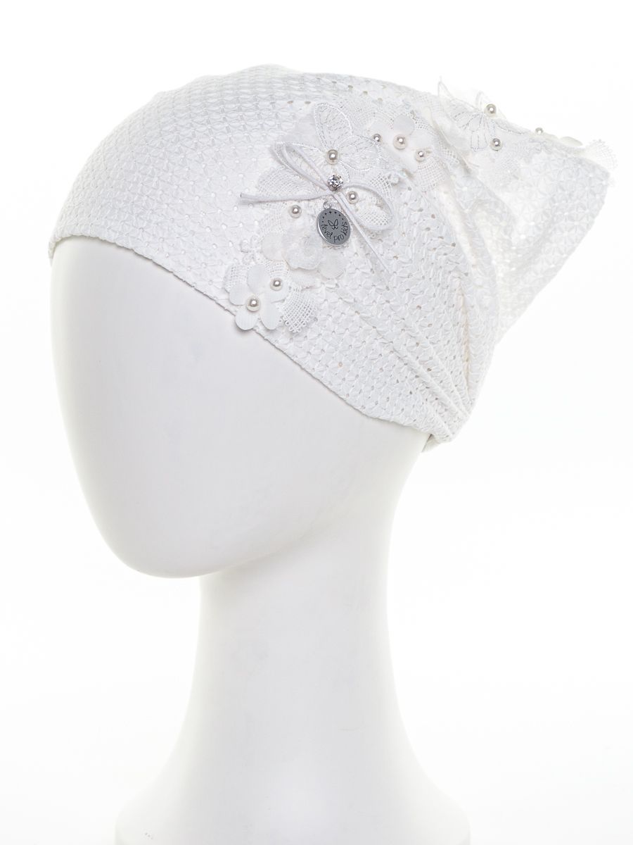 Вероника косынка лен шитье белый р-р 46-47