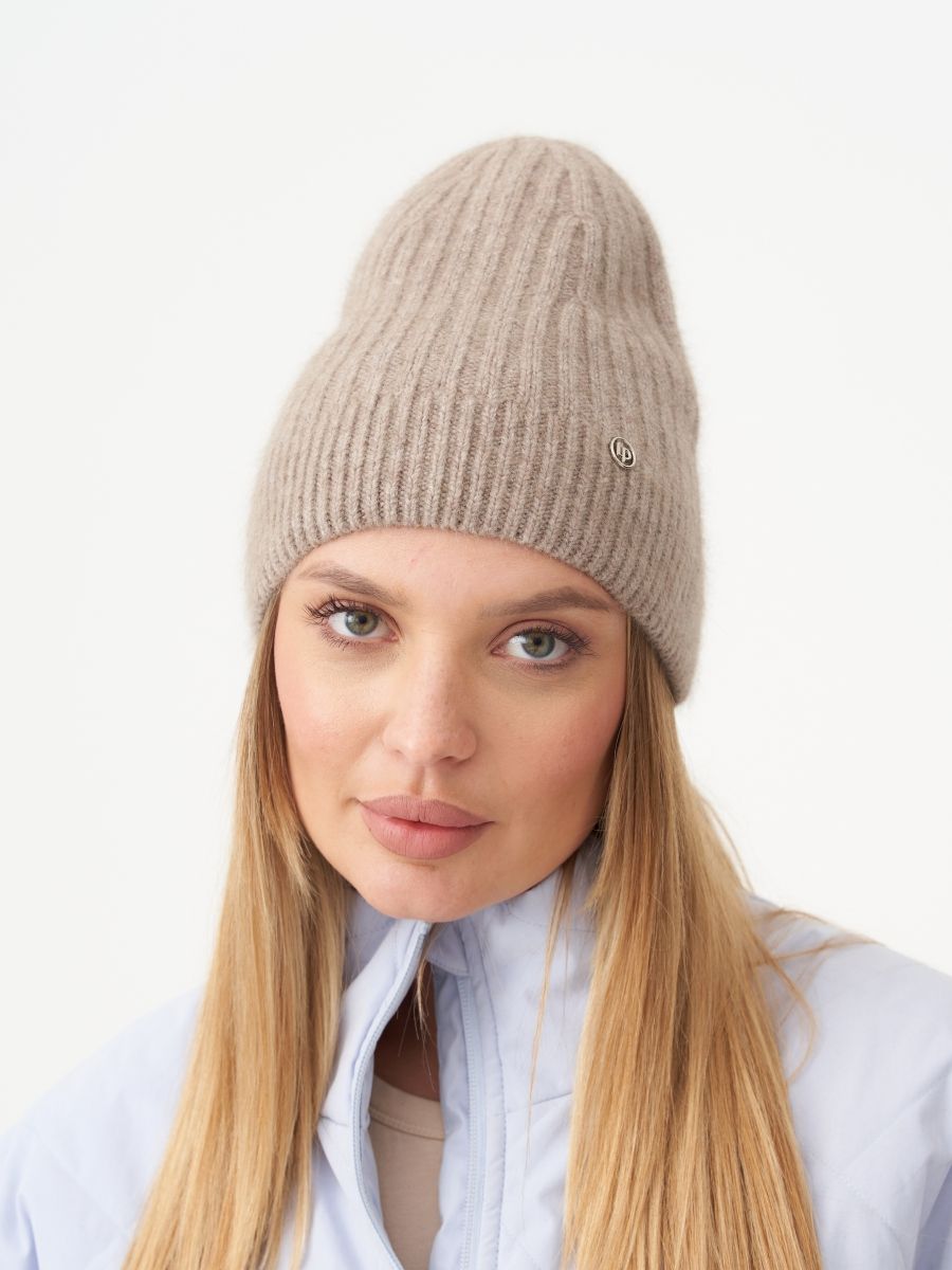 Лимбо шапка енот бежевый темный