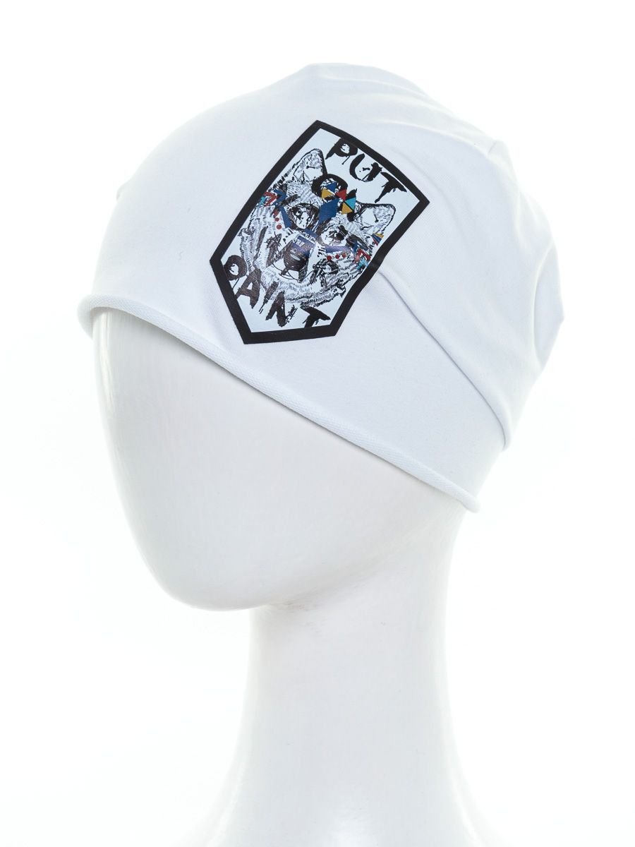 Волк шапочка Д1009 футер белый р-р 50-51