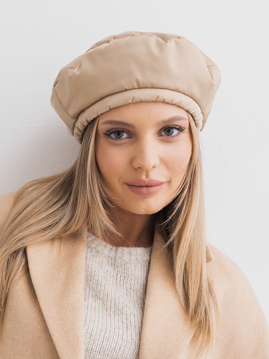 Эмили берет плащевка шик на тр.п. бежевый