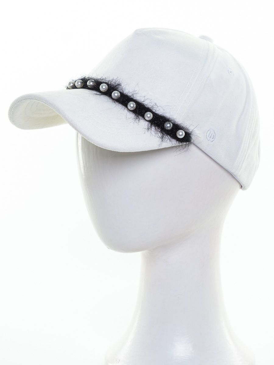 Жемчужинка бейсболка велюр молочный р-р 53-54