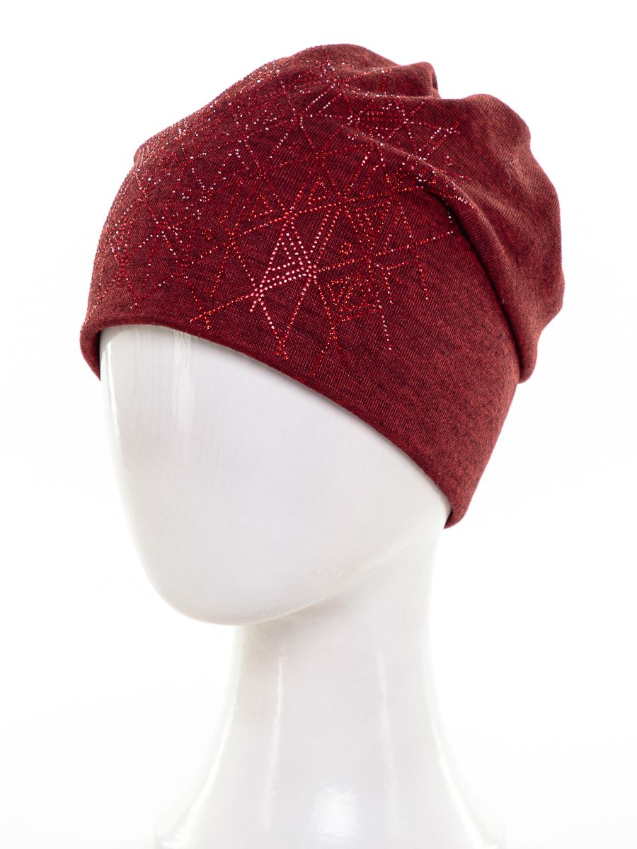 Артель шапка 020/1 трикотаж К3 на тр.п. красный меланж