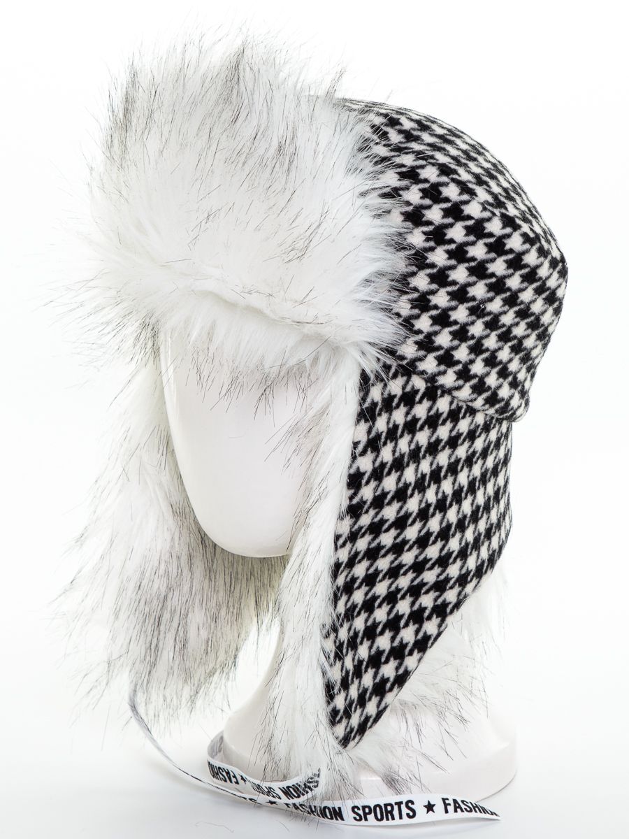 Эшли LevelPro бирка ушанка ткань клетка пье-де-пуль на утепл.п + Экомех арктический волк р