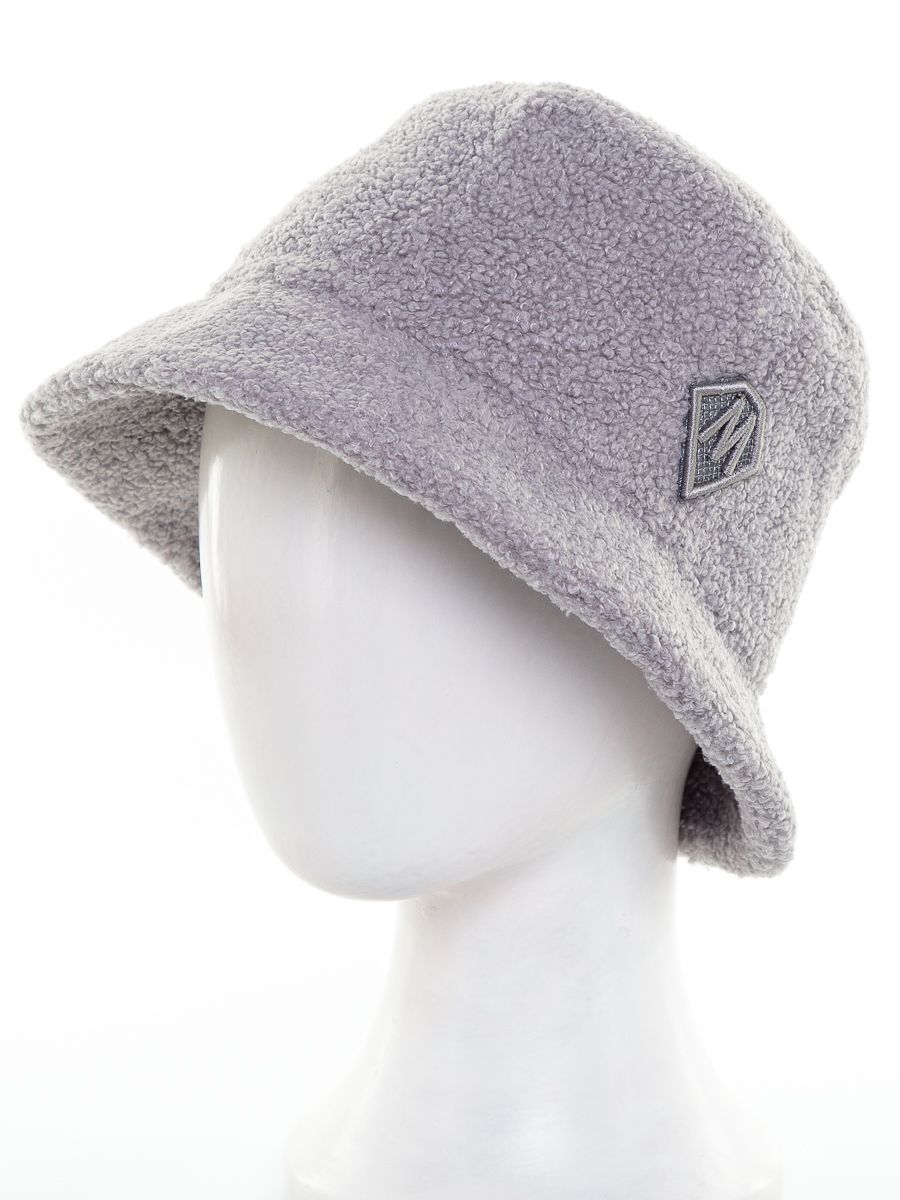 Фемина М шеврон шляпка трикотаж барашек на фл.п. серый жемчуг