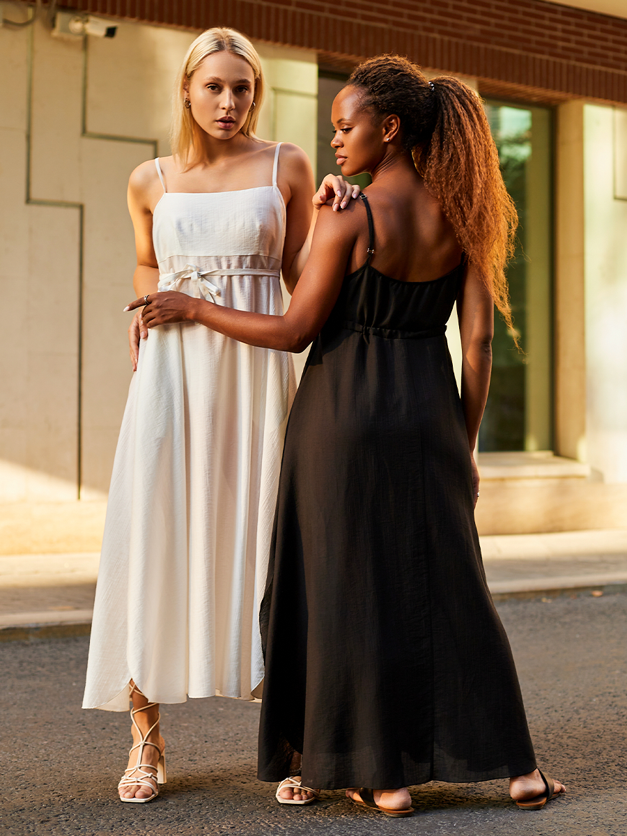 Анжелика сарафан тенсель Жоржет белый жемчуг р-р L