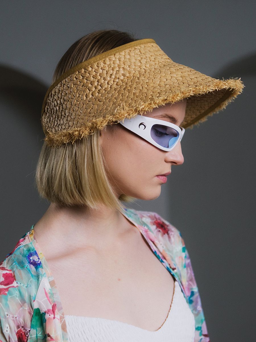 Хлоя козырек солома соломенный