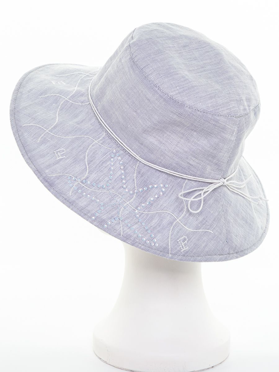 Лагуна шляпа лен серо-голубой