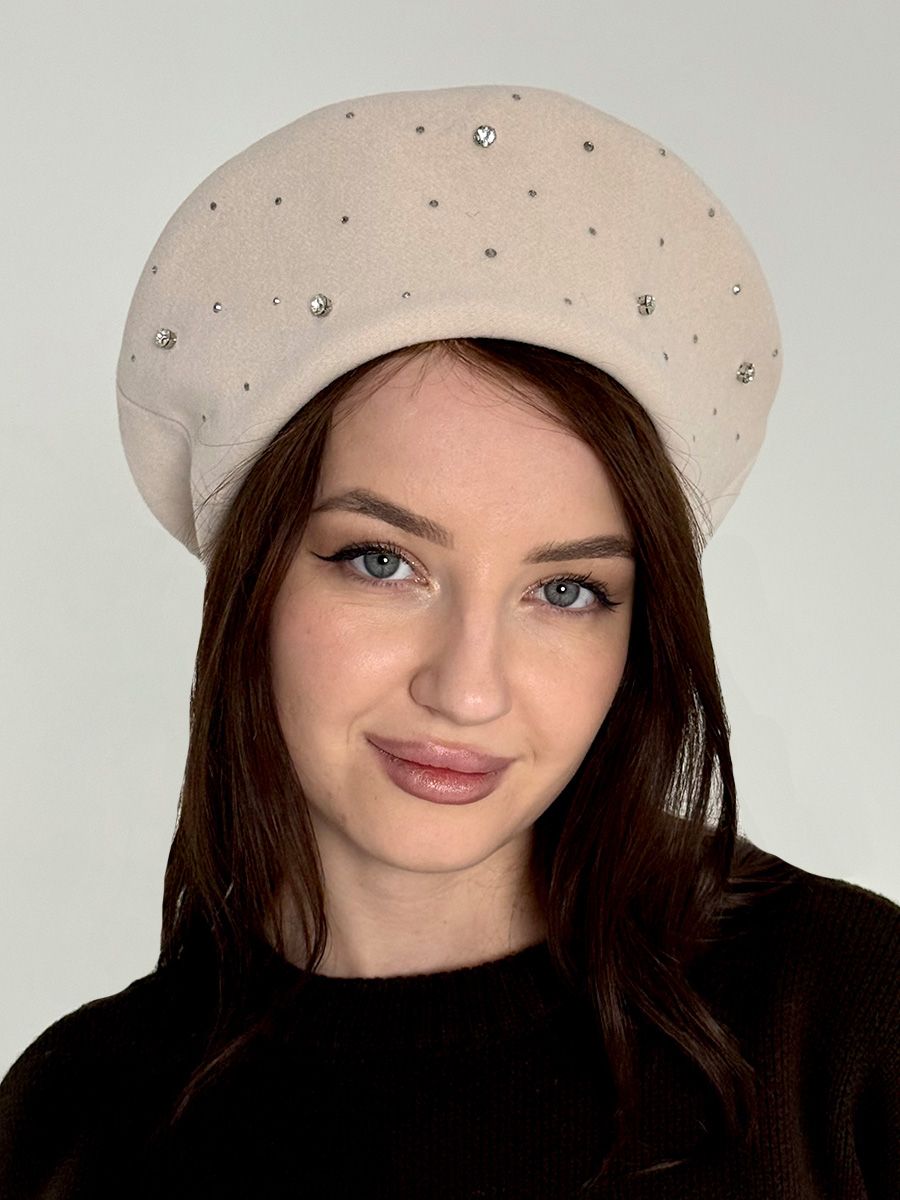 Фиеста Камни берет кашемир на тр.п. слоновая кость