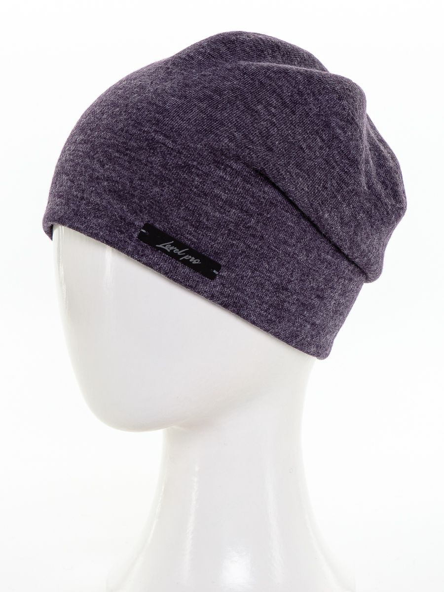Бирка LevelPro шапка 004 трикотаж К3 на тр.п. фиолетовый меланж