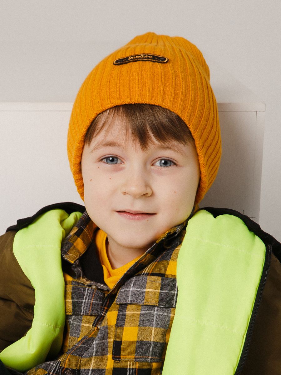 LevelPro лейбл kids VIP шапочка ФЛ вязка синий темный р-р 53-55