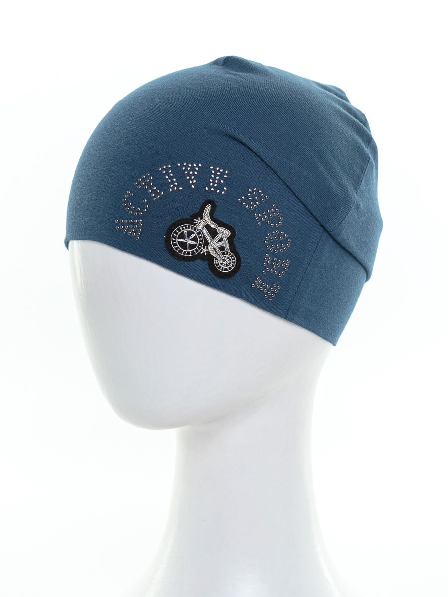 Активный спорт шапочка Д1008 трикотаж Д1 индиго р-р 50-51