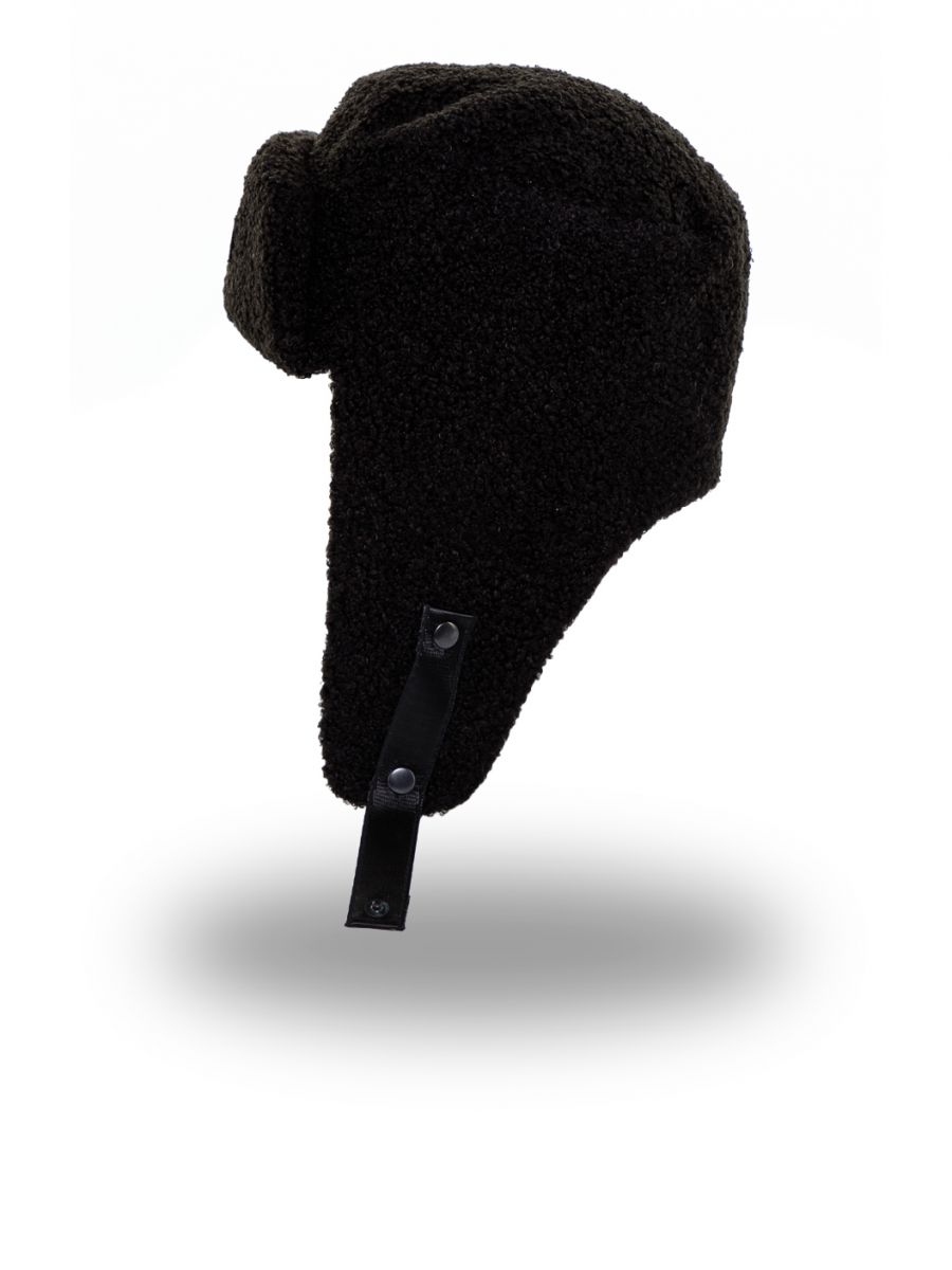 Ника Аванта бирка ушанка трикотаж барашек черный р-р 56-57
