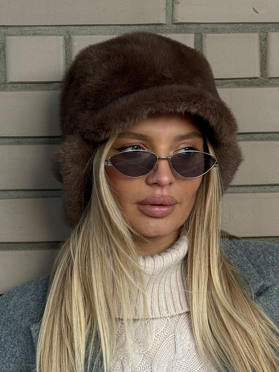 Римма ушанка экомех Норка на фл.п. ореховый