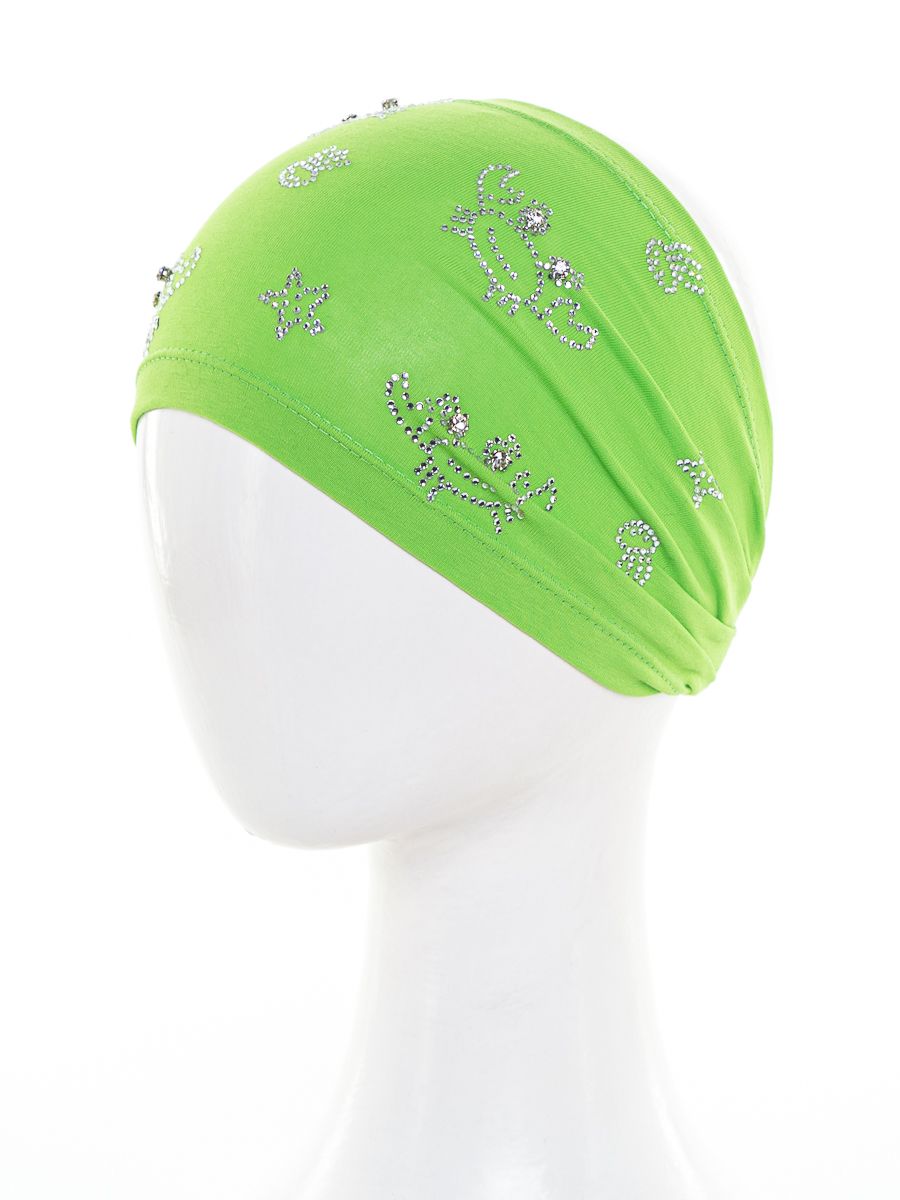 Крабики повязка трикотаж Д1 салатовый р-р 50-51