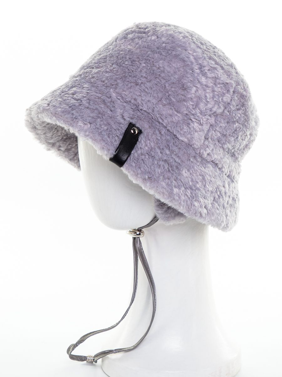 Лана VIP шляпка с ушками экомех керли синтепон на тр.п. аметист р-р 52-53