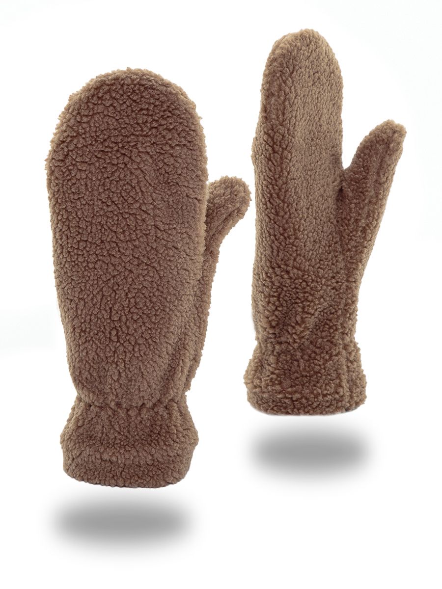 Лого тренд варежки экомех тедди какао р-р M
