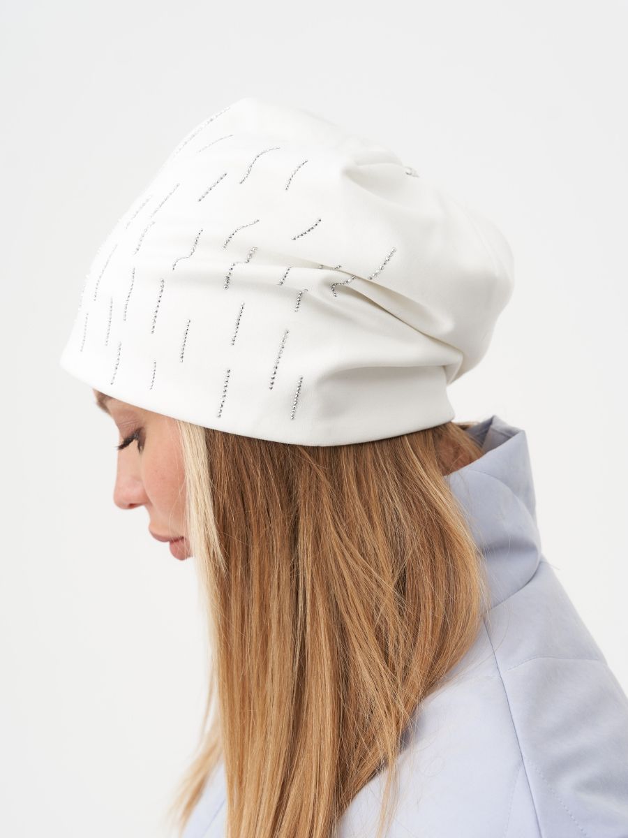 Дождь шапка 004 трикотаж К4 Премиум на тр.п. белый р-р 56-57