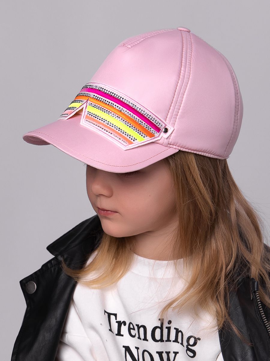 Очки стерео бейсболка 005/у плащевка на тр.п. розовый р-р 53-55