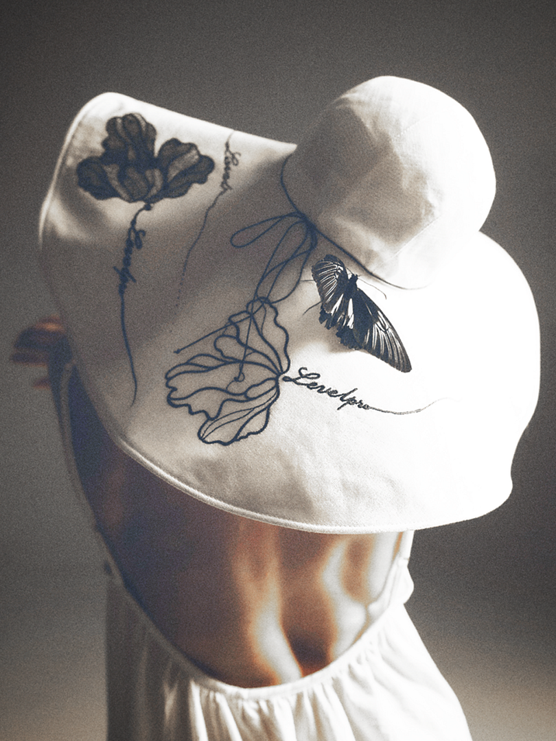 Маки LevelPro макси шляпа лен белый