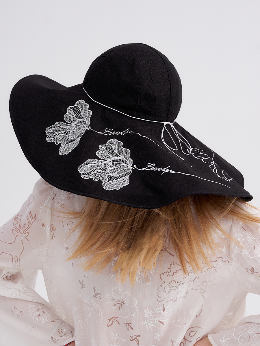 Маки LevelPro макси шляпа лен черный