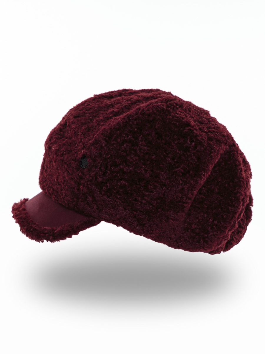 Версаль кепка экомех кёрли на фл.п. бордовый р-р 58-59