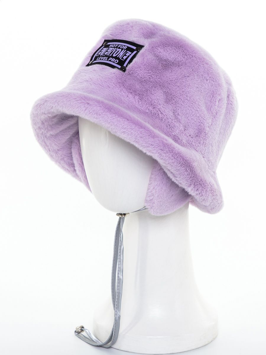 Лана NOT FOR шляпка с ушками экомех рекс на тр.п. лавандовый (отделка лавандовый) р-р 50-51