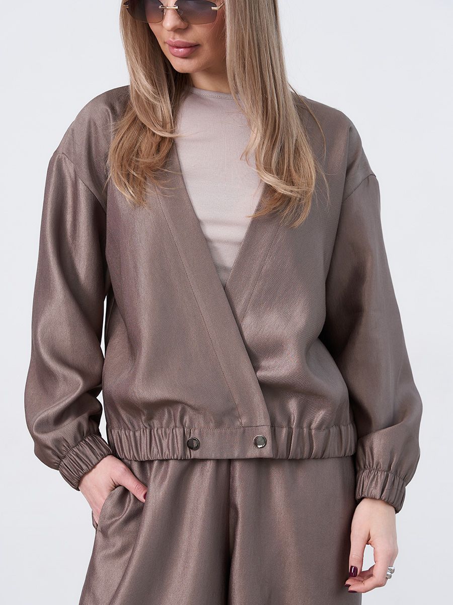 Камила бомбер вискоза Люкс бронзовый р-р 46-48