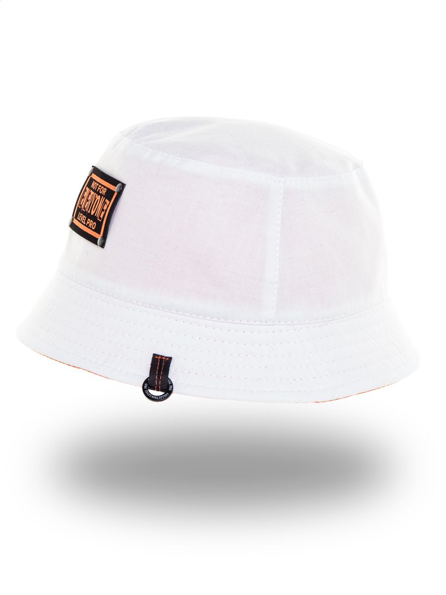 Джесс NOT FOR двусторонняя панама cotton белый + хлопок апельсиновый (отд.оранжевый) р-р 54-55