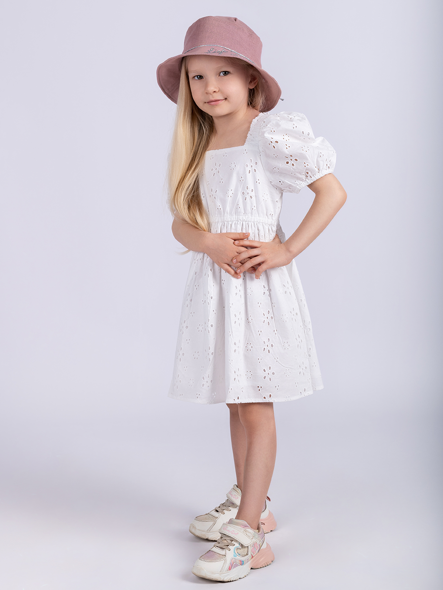 Стиль росчерк кидс панама лен чайная роза р-р 52-53