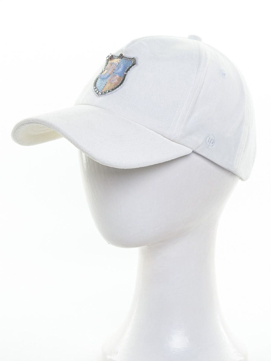 Шеврон джей бейсболка велюр молочный р-р 53-54