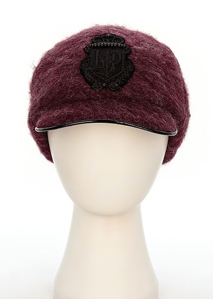 Хельга шеврон кепка мохер королевский на фл.п. бордовый