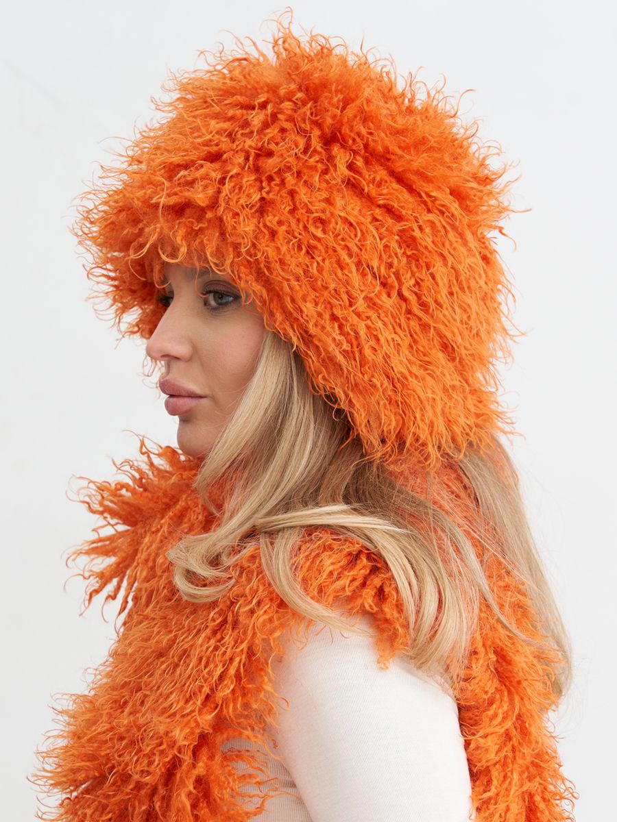 Люси кубанка Экомех козлик на фл.п. оранжевый