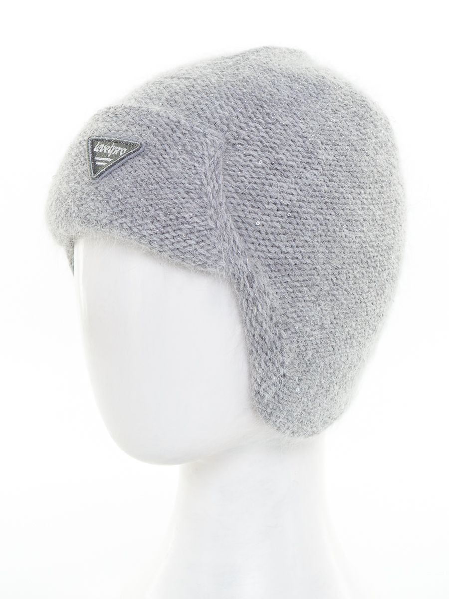 LevelPro шеврон kids VIP ушанка СЛ вязка серый светлый р-р 53-55