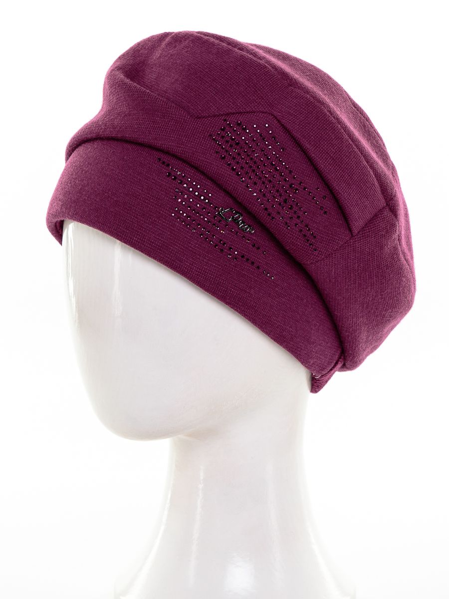 Евгения берет трикотаж Б1 на тр.п. брусничный