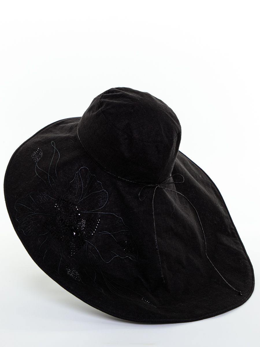 Нимфея супермакси шляпа лен черный