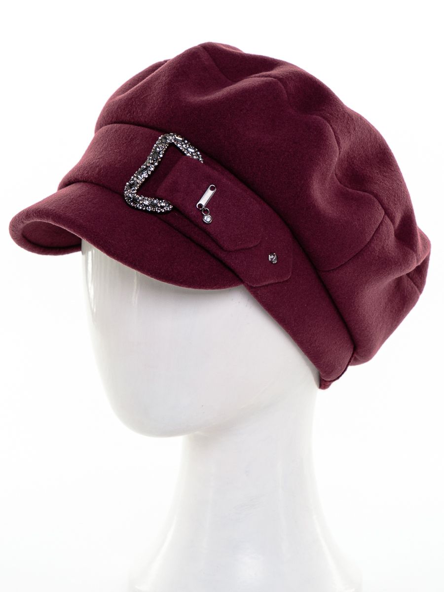 Афина пряжка стразы кепка кашемир на фл.п. марсала
