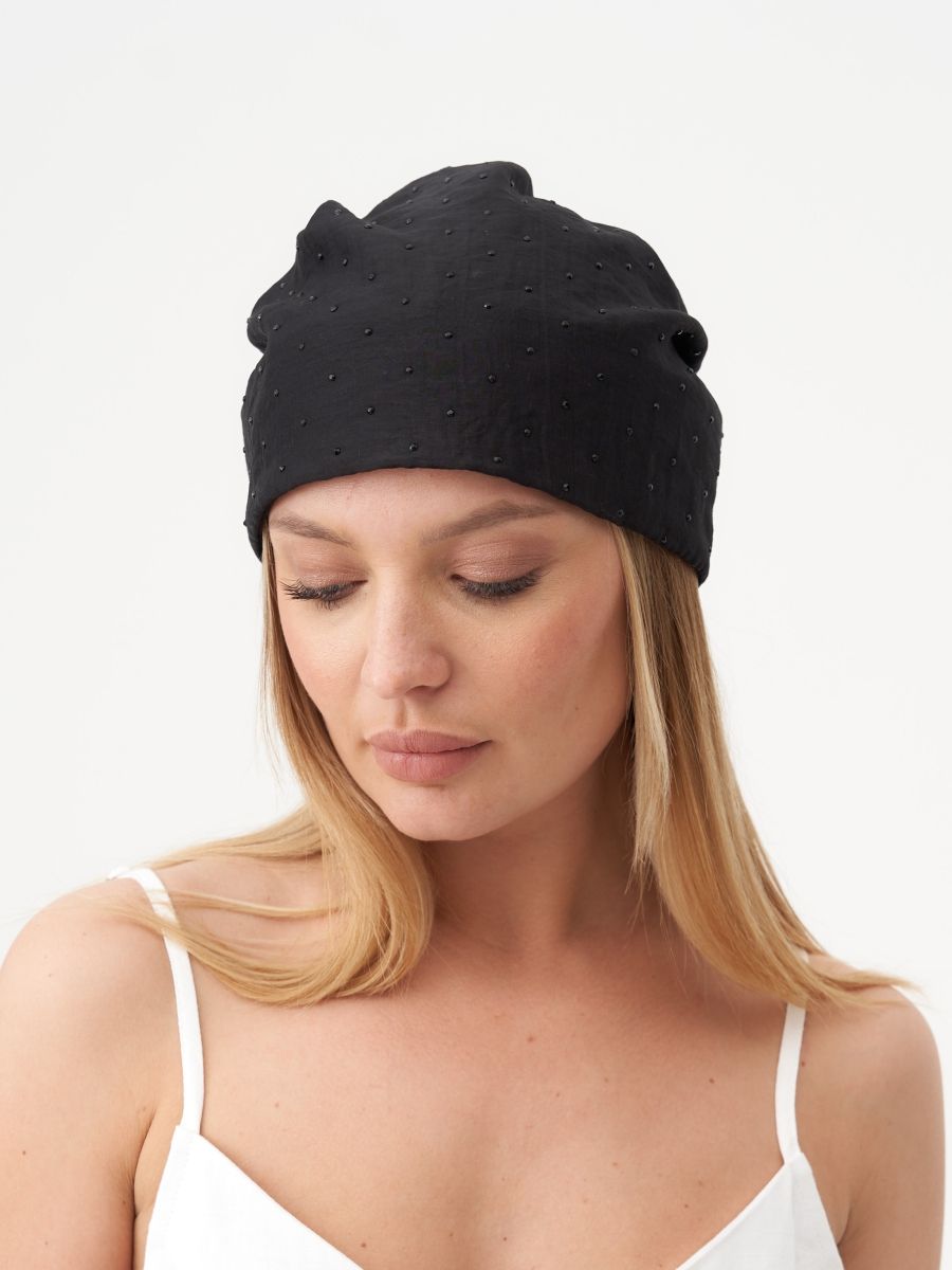 Россыпь бандана тенсель стразы черный