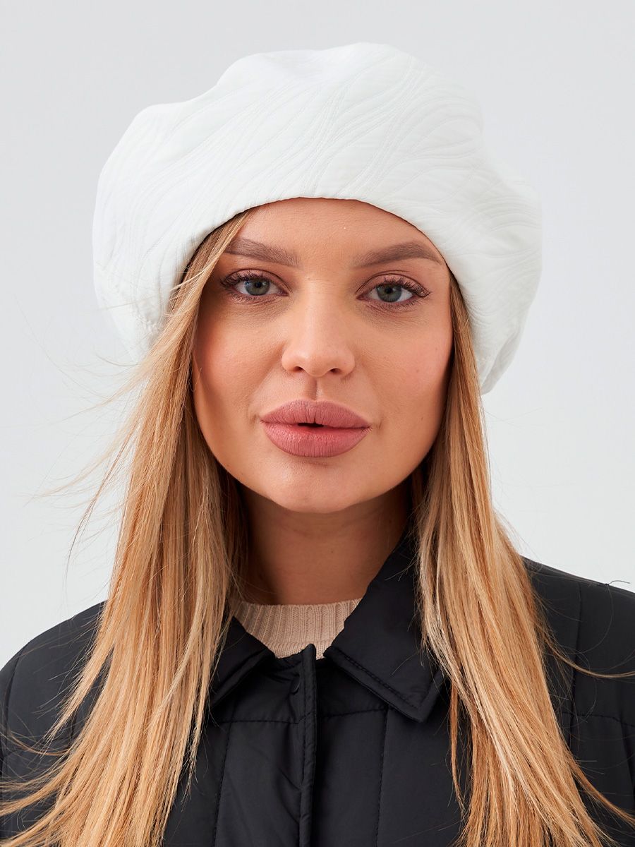 Ирэн берет жаккард Соренто на тр.п. белый