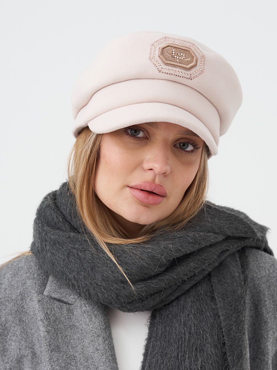 Клэр New Trend шеврон кепка кашемир на тр.п. слоновая кость