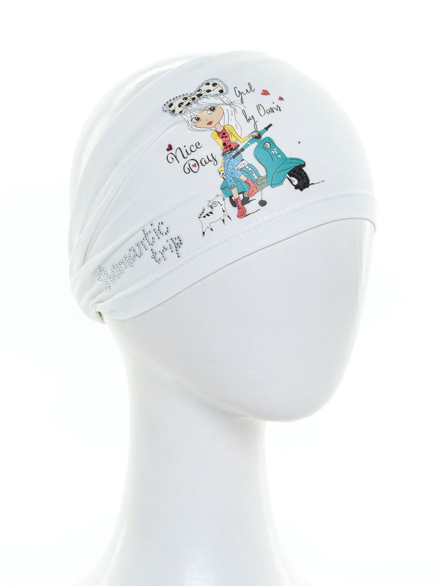 Романтическое путешествие повязка трикотаж Д1 молочный р-р 52-53