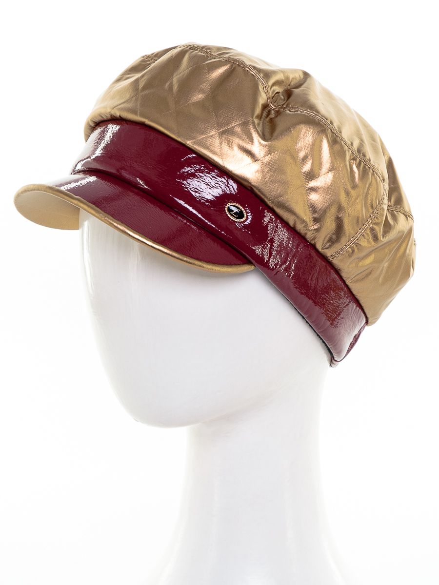 Жюли лого VIP кепка термостежка на фл.п. золото + эколак вишневый р-р 54-55