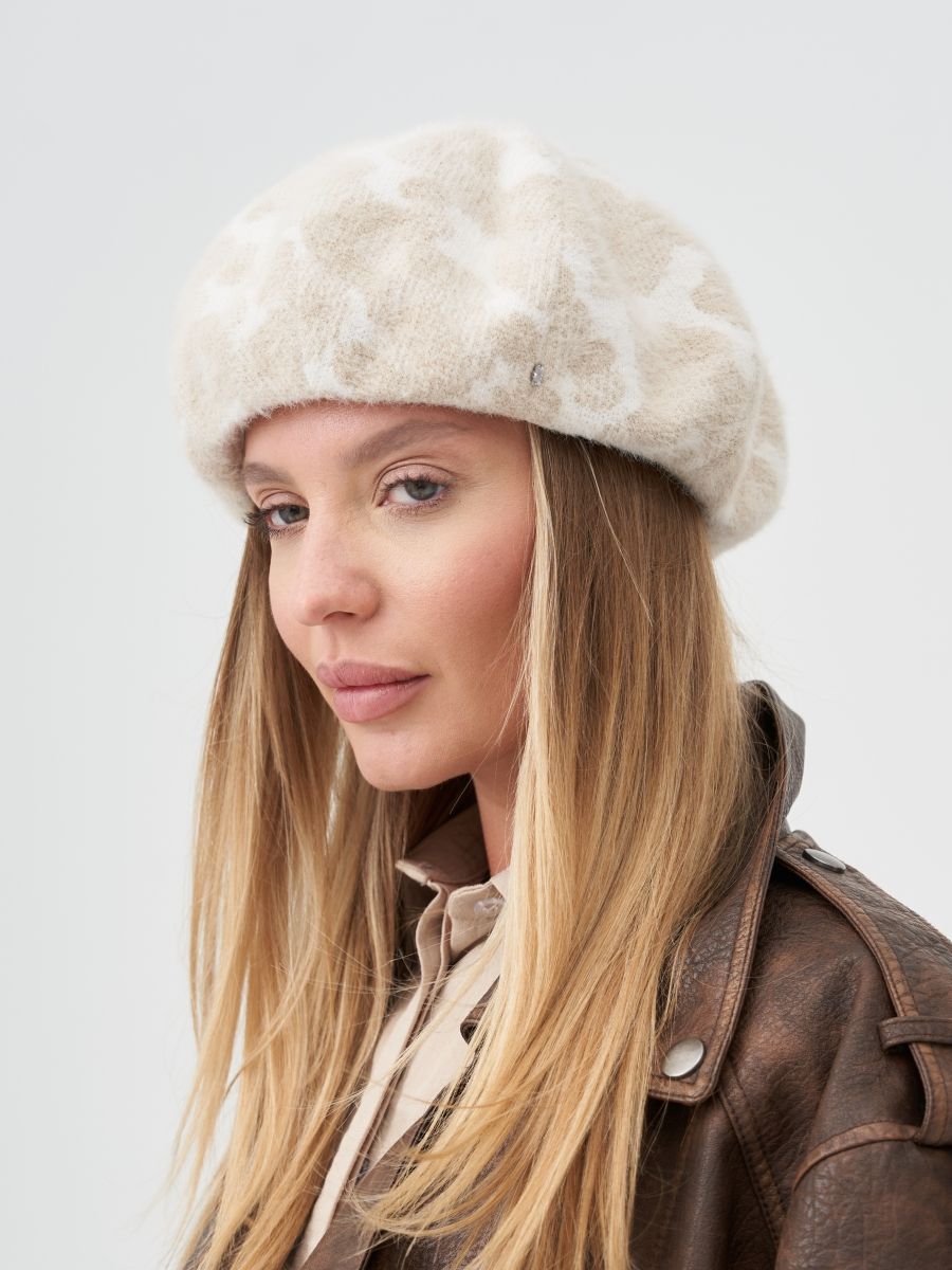 Молли берет трикотаж Ягуар на фл.п. бежево-молочный