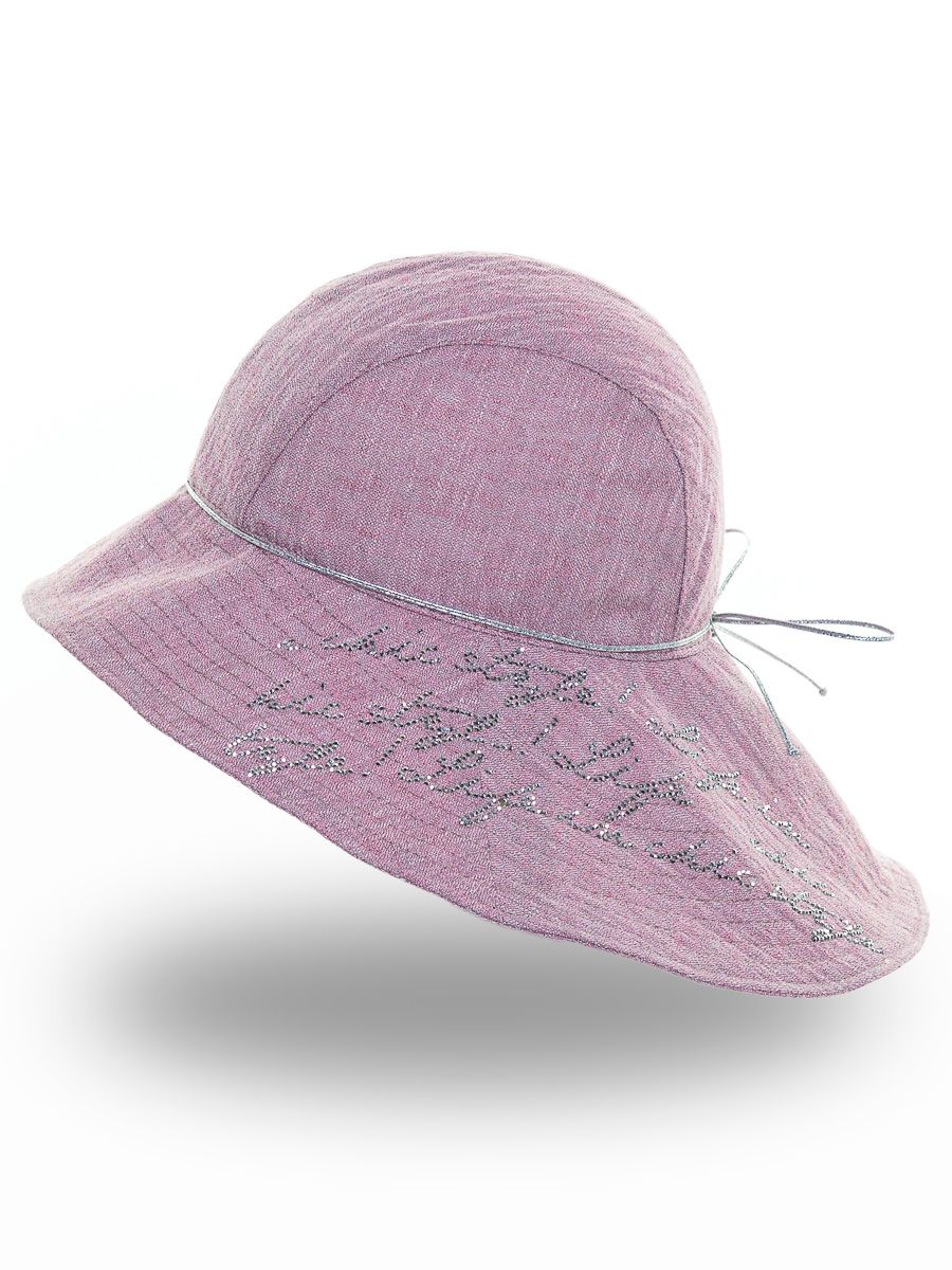 Стиль росчерк 2 шляпа лен розовый меланж