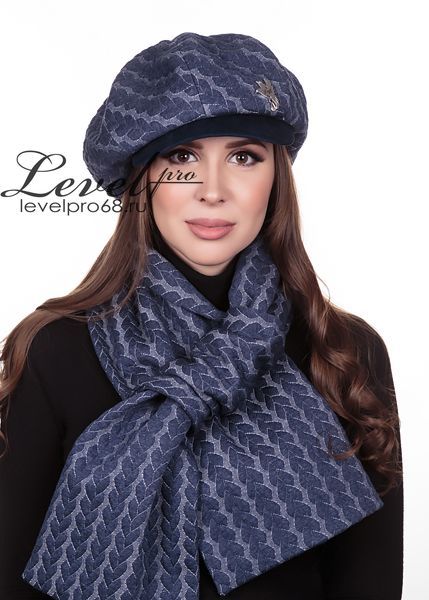 Версаль логотип птица LP кепка трикотаж косичка на тр.п. джинсовый