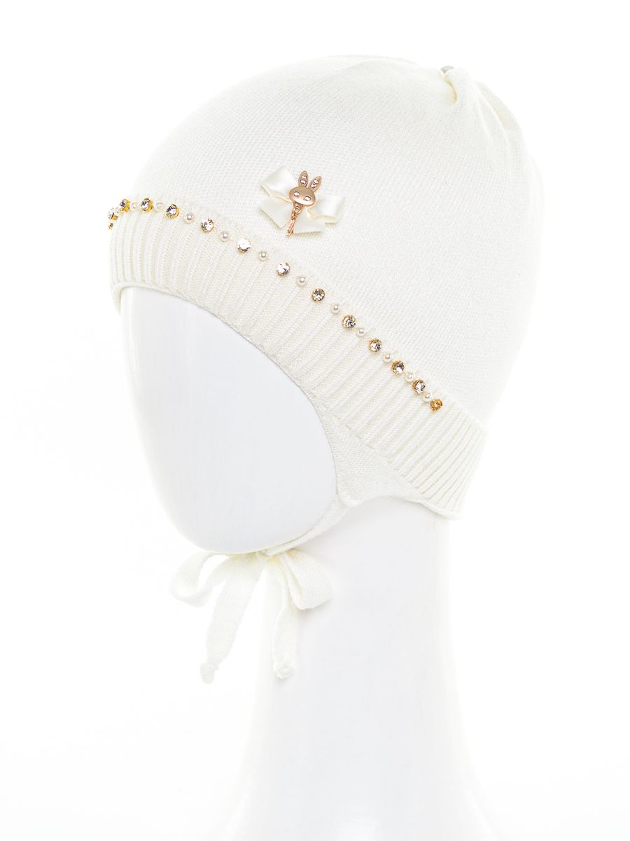 Милена kids VIP шапочка КТ вязка молочный р-р 44-46